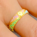 Colorful Blooming 22k Gold Ring