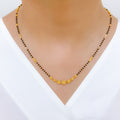 Glittery Beaded 22k Gold Mangalsutra