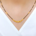 Glittery Beaded 22k Gold Mangalsutra