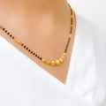 Glittery Beaded 22k Gold Mangalsutra