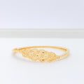 Glistening Posh 22k Gold Bangle Bracelet