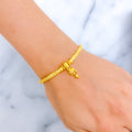 Dapper Tasseled 22k gold Flexi Bangle Bracelet