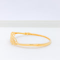 Glistening Posh 22k Gold Bangle Bracelet