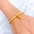 Dapper Tasseled 22k gold Flexi Bangle Bracelet