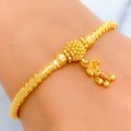 Delightful Beaded 22k gold Flexi Bangle Bracelet