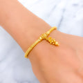 Elevated Flower 22k gold Flexi Bangle Bracelet