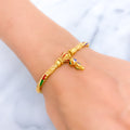 Vibrant Hanging 22k gold Flexi Bangle Bracelet
