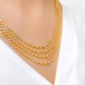 Dressy Two-Tone Necklace 22k Gold Set