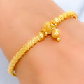 Fancy Multi Bead 22k gold Flexi Bangle Bracelet