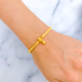 Dangling Orb 22k gold Flexi Bangle Bracelet