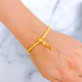 Ornate Tassel 22k gold Flexi Bangle Bracelet