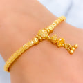 Ornate Tassel 22k gold Flexi Bangle Bracelet