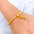 Ornate Tassel 22k gold Flexi Bangle Bracelet