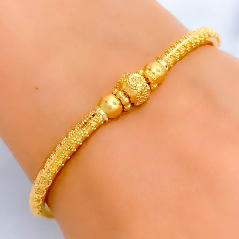 Evergreen Palatial 22k gold Flexi Bangle Bracelet
