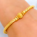 Posh Shimmering Bead 22k gold Flexi Bangle Bracelet