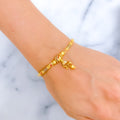 Majestic Floral 22k gold Flexi Bangle Bracelet