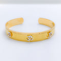Reflective Two-Tone 22k Gold Om Cuff
