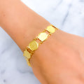 Dressy Double Link 22k Gold Coin Bracelet 