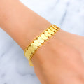 Ritzy Graceful Floral 22k Gold Coin Bracelet 