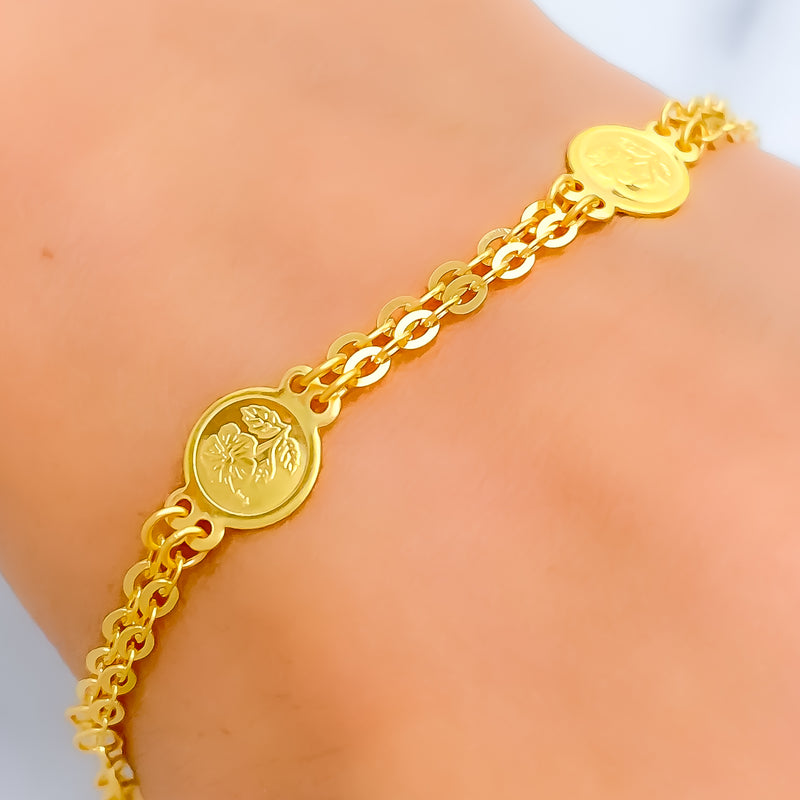 Buy Initial S Paper Clip Bracelet, Vermeil Yellow Gold Over Sterling Silver  Bracelet, Initial Bracelet, White Enamel Coin Bracelet (7.25 In) 6.15 Grams  at ShopLC.
