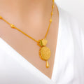 Zigzag Hanging Necklace 22k Gold Set