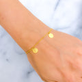 Posh Petite 22k Gold Coin Bracelet 