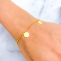 Posh Petite 22k Gold Coin Bracelet 