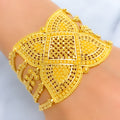 Luxurious Butterfly Accented 22K Gold Statement Bracelet 