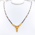 White Gold Accented 22k Gold Mangalsutra