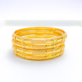 Glossy Lightweight 22k Gold Bangle Set