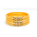 Classic Multicolor 22k Gold Bangles