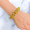 Classic Floral Oxidized 22k Gold Bangles