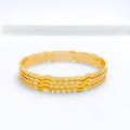 Fancy Timeless Wavy 22k Gold Bangles