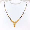 Sand Finish Accented 22k Gold Mangalsutra