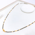 High Finish Black Bead 22k Gold Necklace