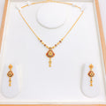 Delicate Meena Drop Necklace Set