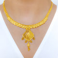 Opulent Hanging 22k Gold Necklace Set