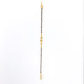 Reflective Black Bead 22k Gold Bracelet