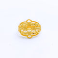 Glossy Oval Accented 22k Gold Ring