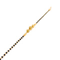 Reflective Black Bead 22k Gold Bracelet