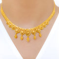 Ornate Hanging 22k Gold Necklace Set