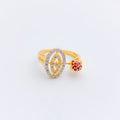 Chic Dual Accent CZ Ring