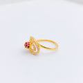 Attractive Elepictal CZ Ring