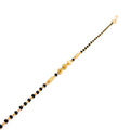 Sleek Lightweight Black 22k Gold Bead Bracelet