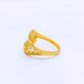 Bold Overlapping Leaf Ring