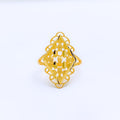 Festive Diamond Shaped 22k Gold Ring