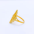 Festive Diamond Shaped 22k Gold Ring