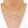 Accented Two-Tone CZ 22k Gold Necklace Set