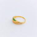 Graceful Double Wave CZ Ring