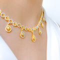 Accented Two-Tone CZ 22k Gold Necklace Set